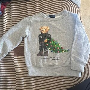Polo Ralph Lauren bear sweatshirt. Great condition. Gently used. v small stain